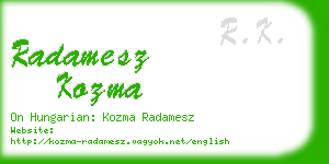 radamesz kozma business card